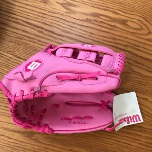 Pink T ball glove